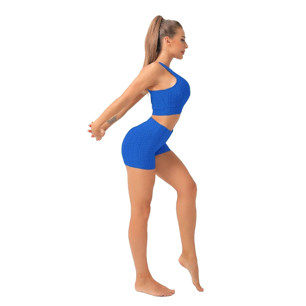 High-waisted shorts, push-up, quick-drying, seamless, shaping effect
