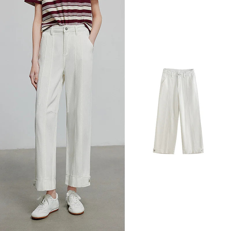 Jean long femme coupe casual