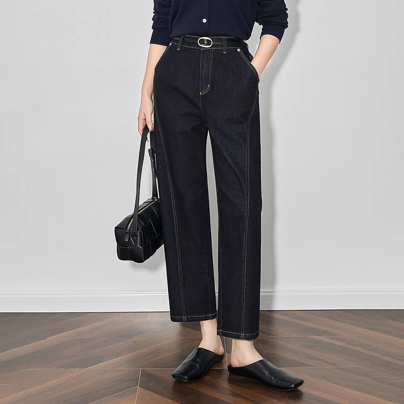 Jean long femme coupe casual