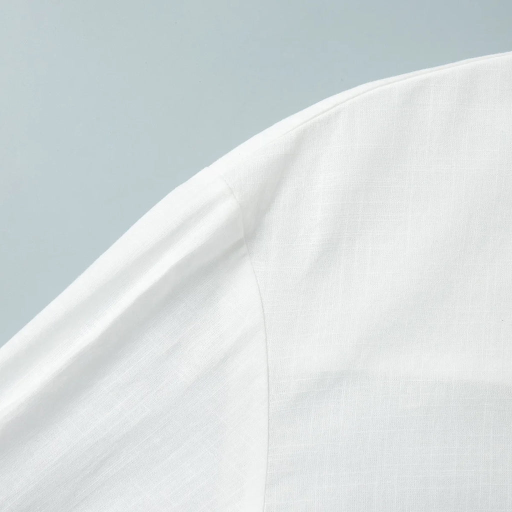Robe chemise courte femme à revers et laçage, style vacances