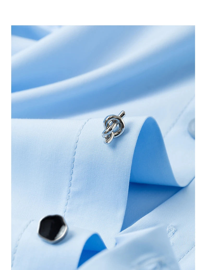 Women's plain shirt with classic collar