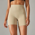 Short de yoga femme taille haute, respirant et sans couture