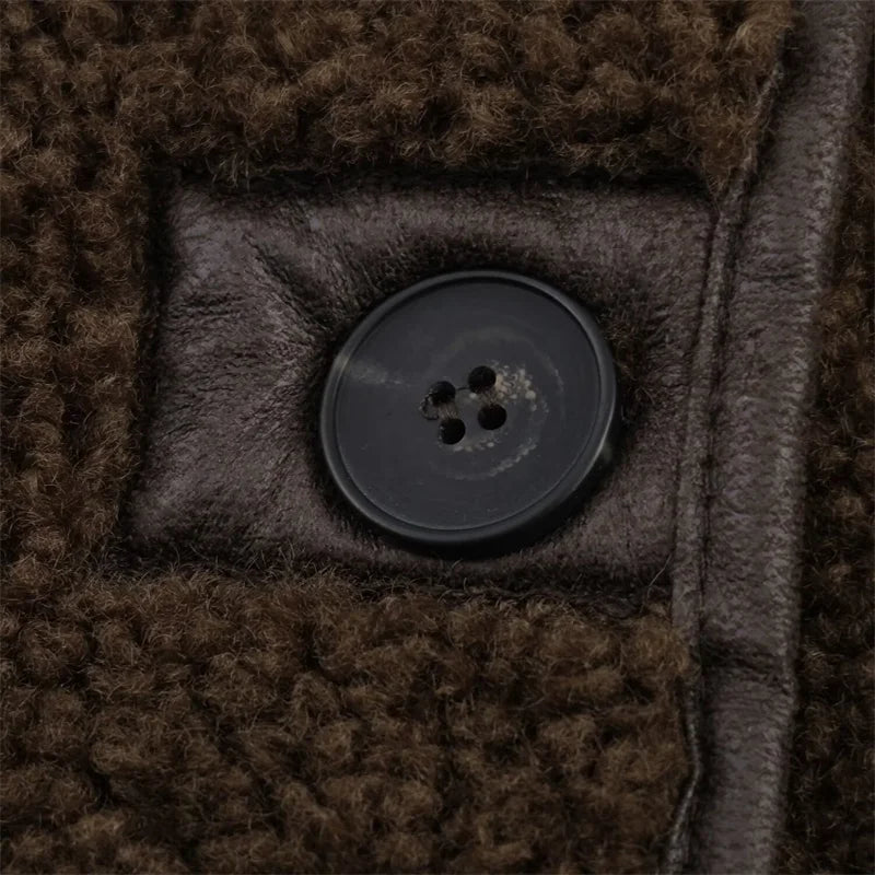 Reversible Fur and Leather Jacket - Corduroy