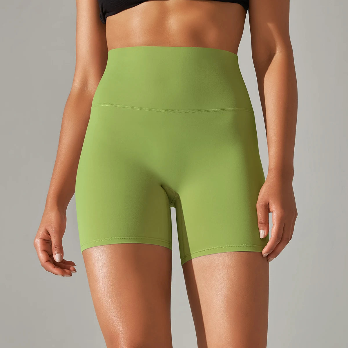 Women's High-Waisted Seamless Breathable Yoga Shorts