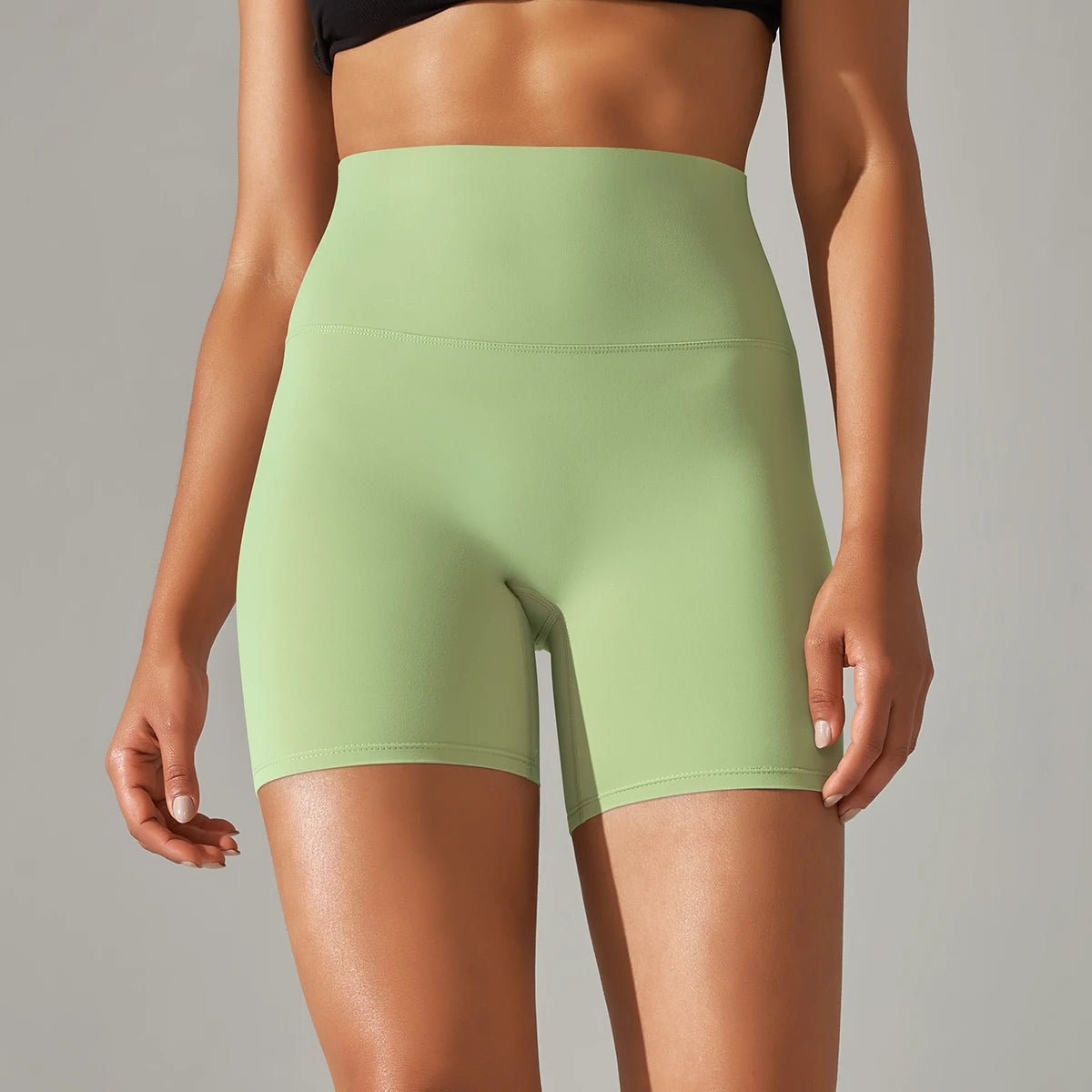 Women's High-Waisted Seamless Breathable Yoga Shorts