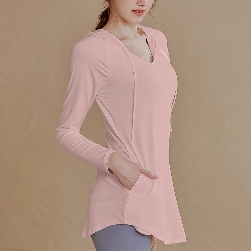 T-shirt de Sport Fitness, Running, Jogging, Manches Longues, Sans Couture