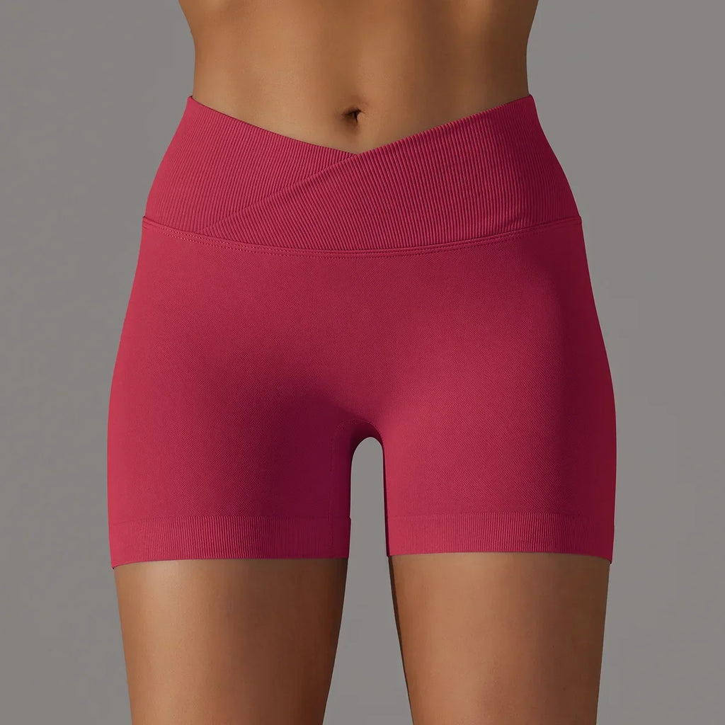 Shorts de Sport Taille Haute, Effet Push-Up, Sans Couture, Scrunch Fessier