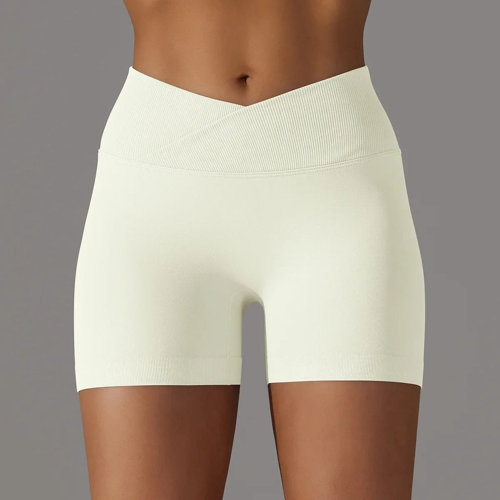 Shorts de Sport Taille Haute, Effet Push-Up, Sans Couture, Scrunch Fessier