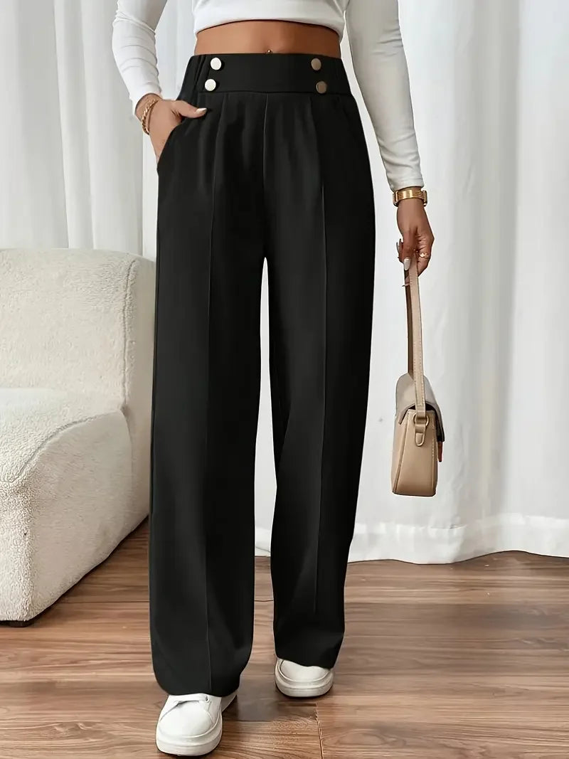 Pantalon Femme Taille Haute Large & Flowy