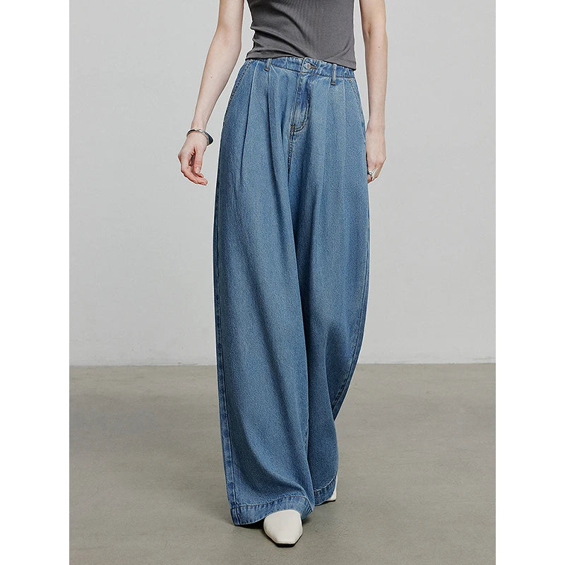 Jean long femme coupe droite