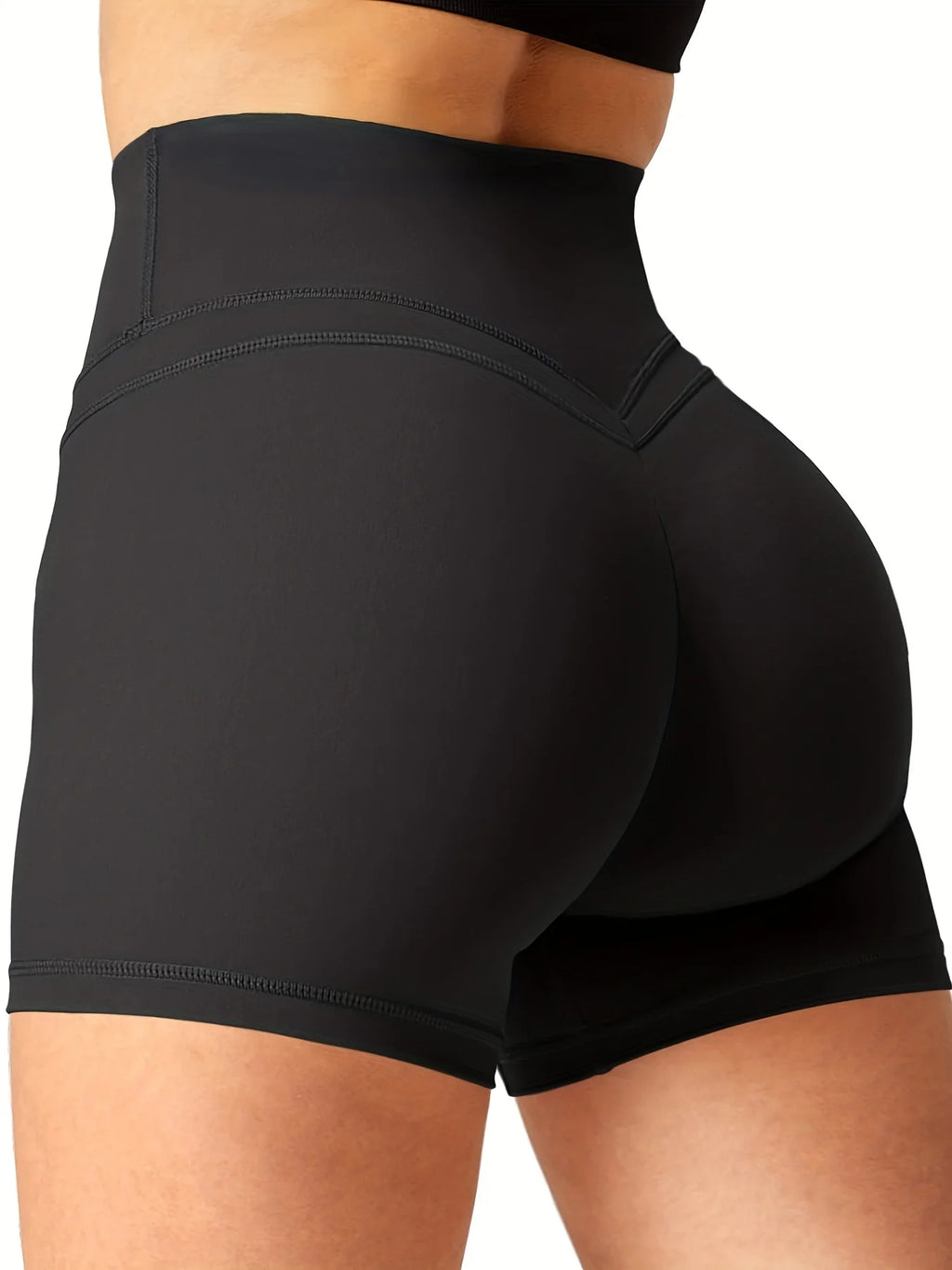 High-waisted sports shorts