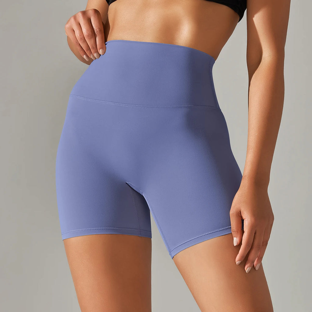Short de sport femme taille haute effet gainant