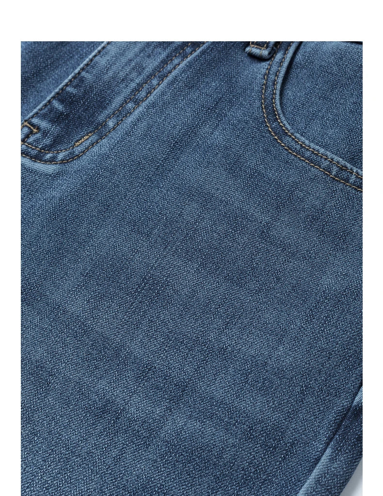 Jean femme taille haute coupe droite avec fente et boutons