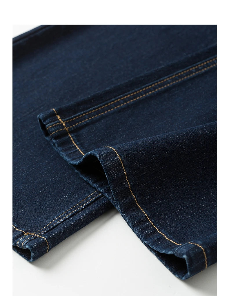 Jean femme coton coupe micro évasée style rétro