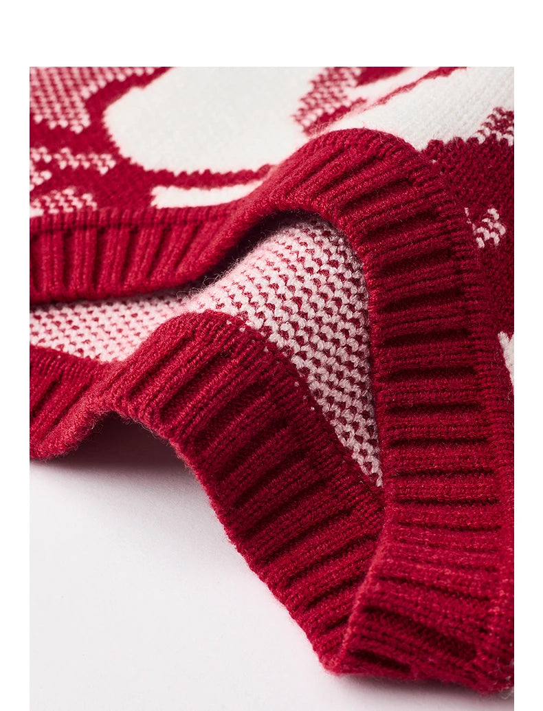 Pull Femme – Col Rond, Coupe Loose, Motif Artistique Année du Cheval