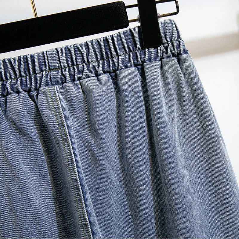 Pantalon Large Denim Rétro & Taille Haute