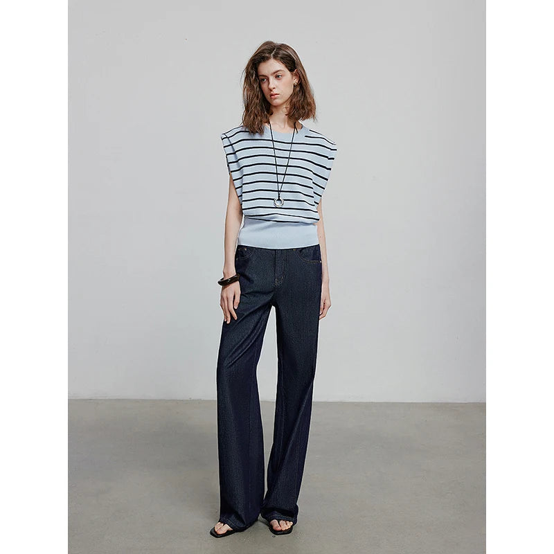 Jean long femme coupe casual