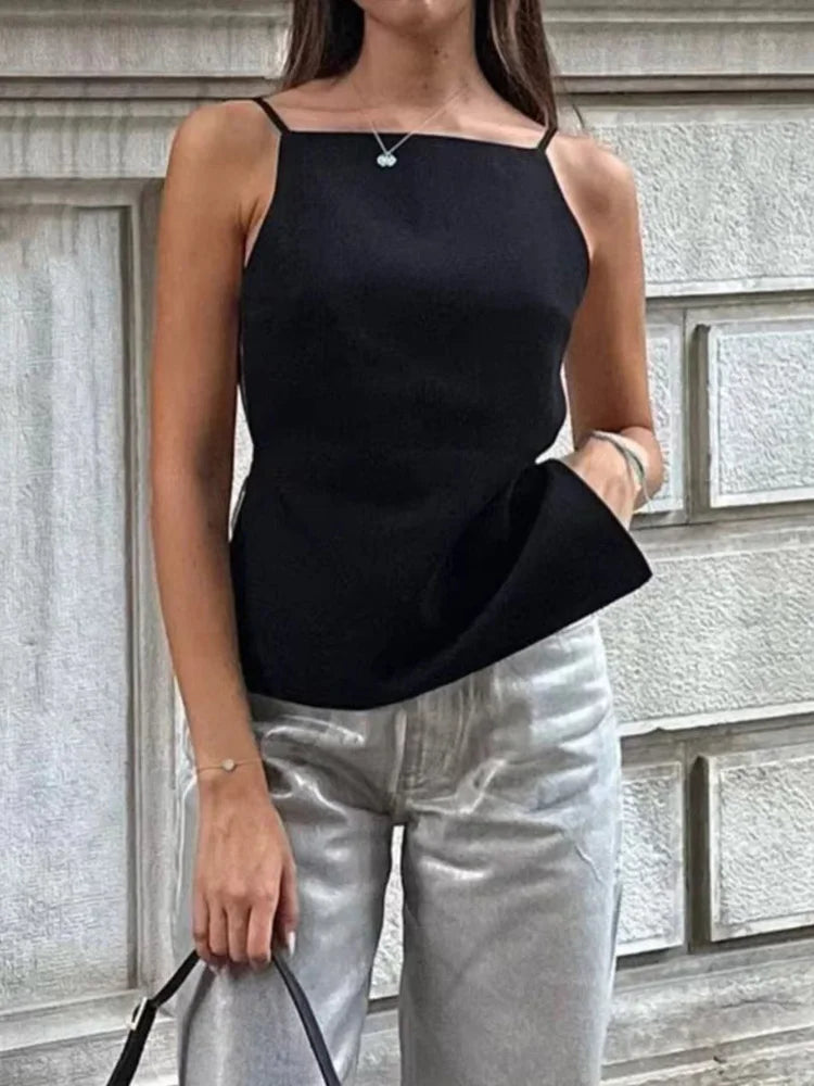 Neckholder-Camisole mit Schnürung im Rücken