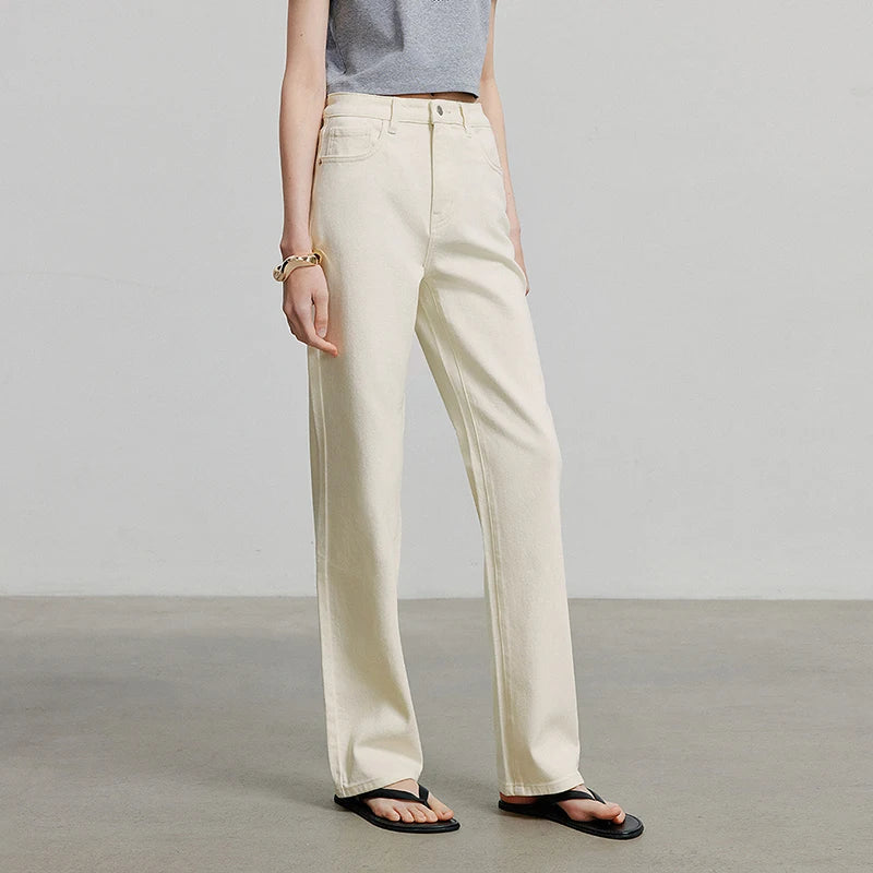 Jean long femme coupe droite