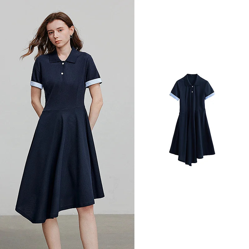 Damenkleid, kurzärmlig, Polostil