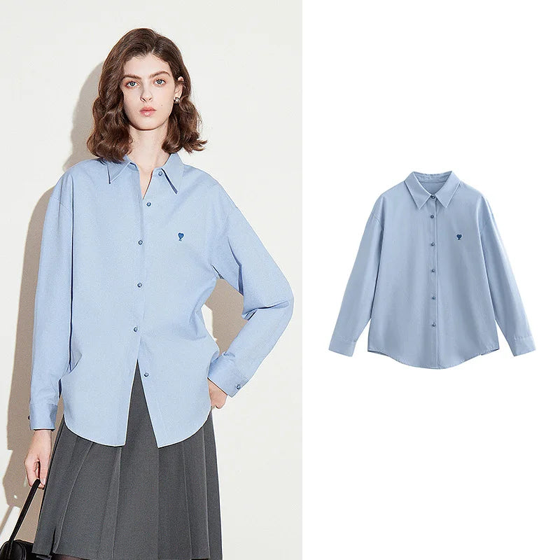 Plain cotton women's shirt