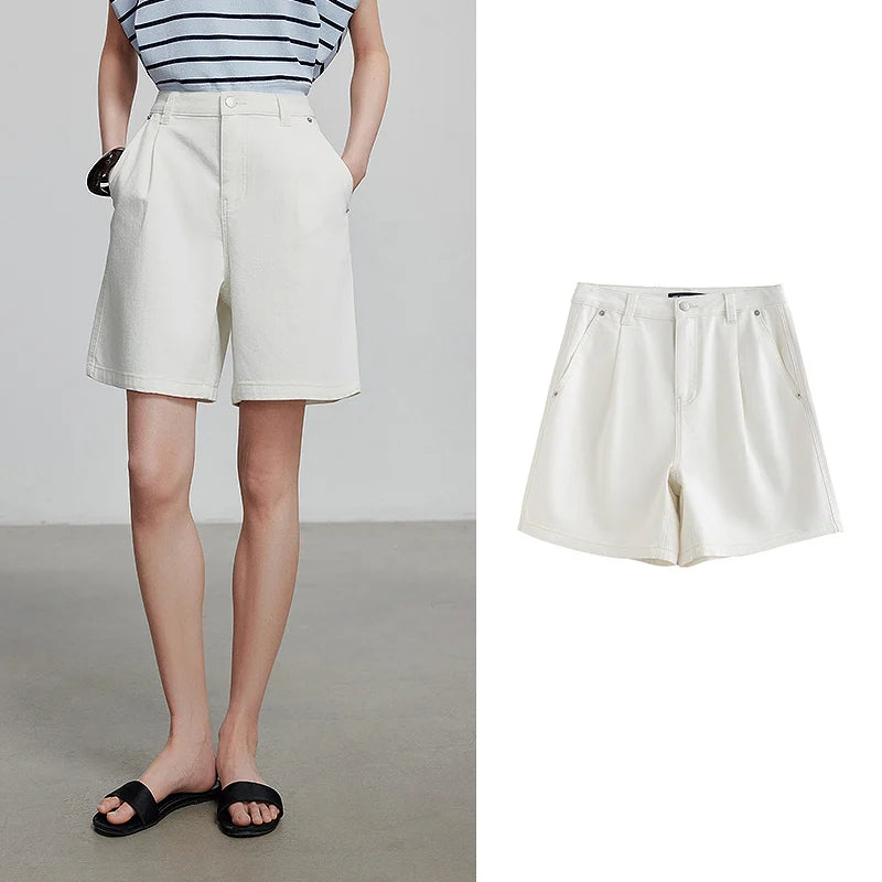 Short en jean femme coupe casual