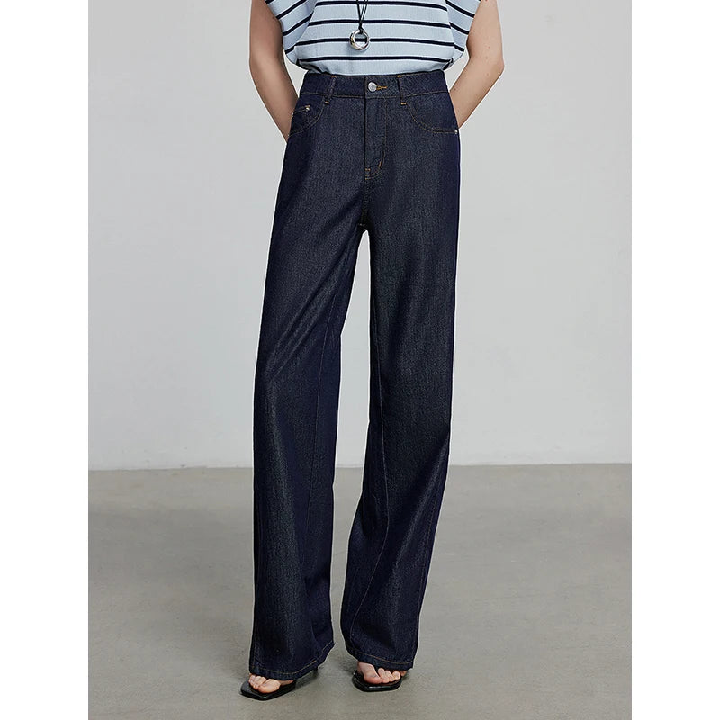 Jean long femme coupe casual