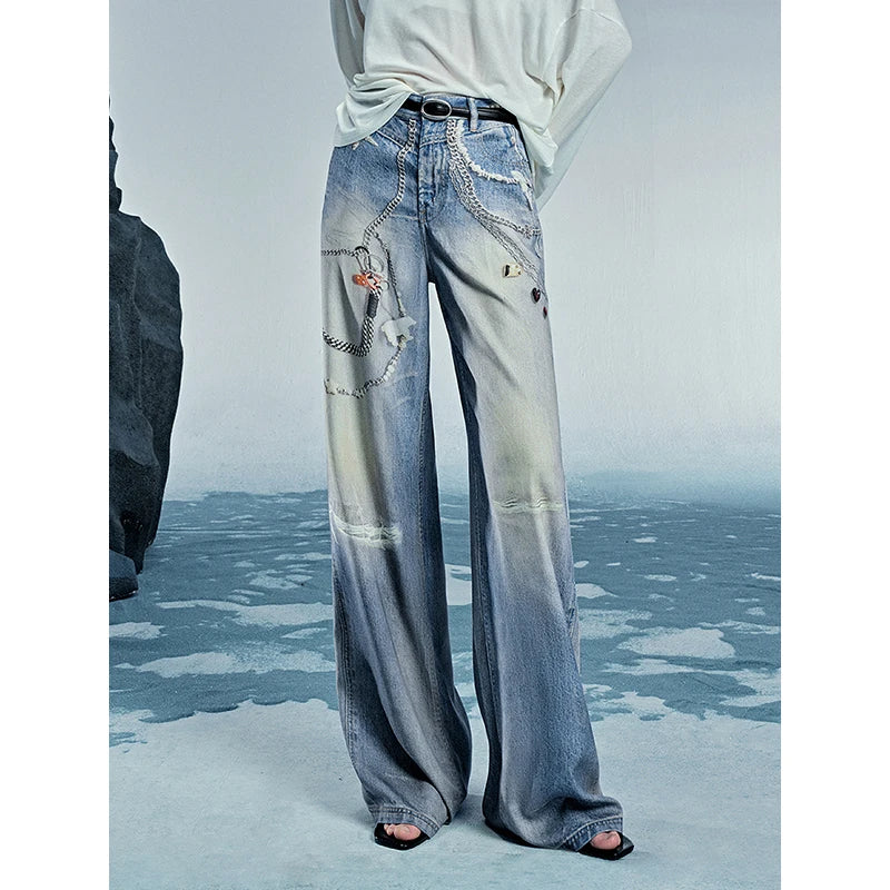 Jean long femme coupe droite