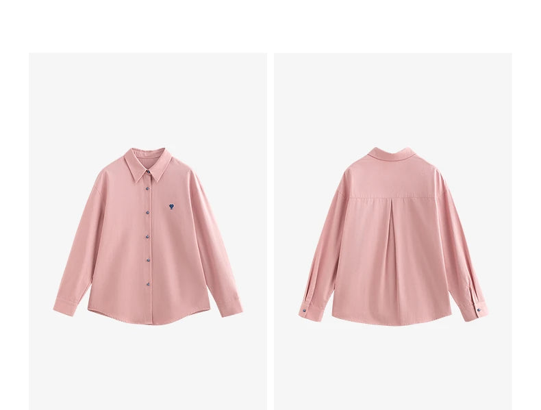 Plain cotton women's shirt
