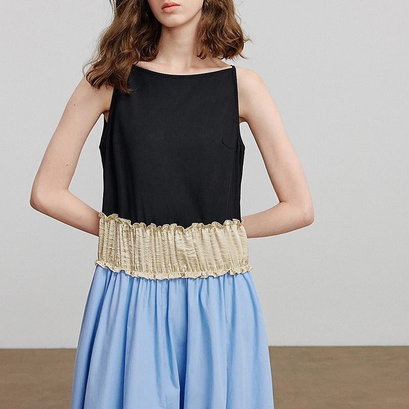 Women's short-sleeved summer dress, casual chic vacation style