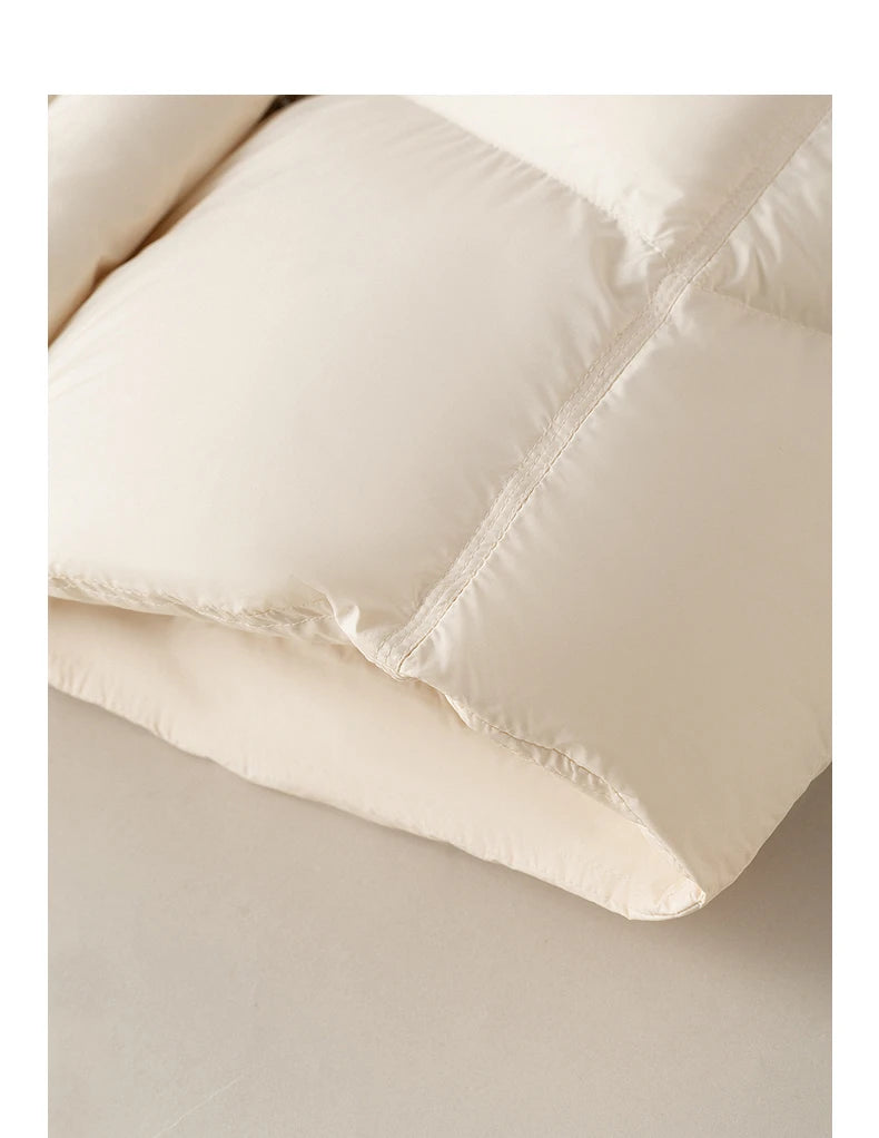 Women's Puffer Jacket – Feathers, Color-Block, Casual Style