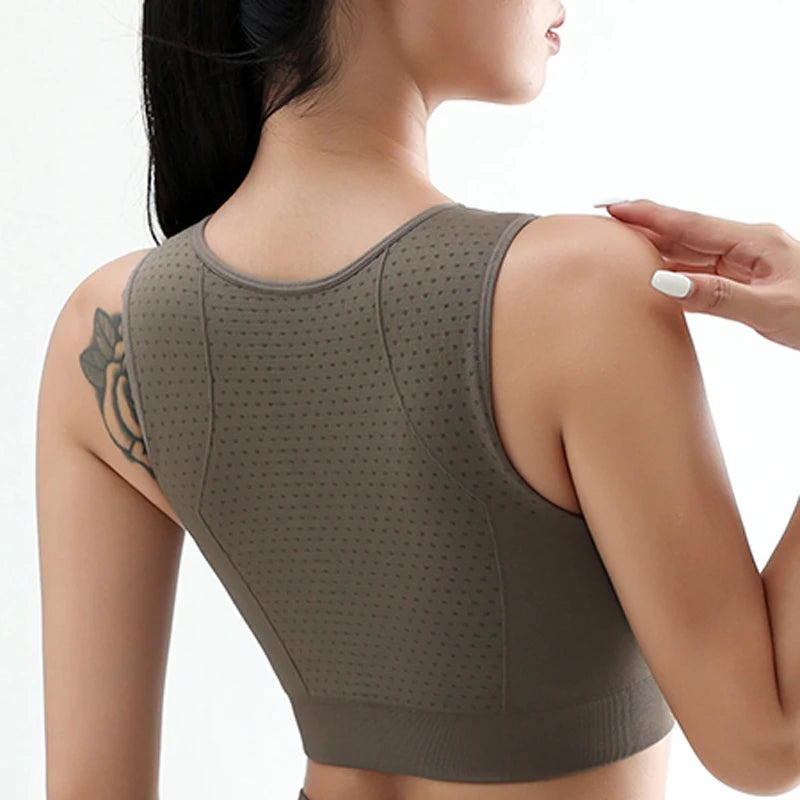 Brassière de Sport pour Femme Maintien Anti-Relâchement, Rembourrage Amovible, Absorbante et Respirante