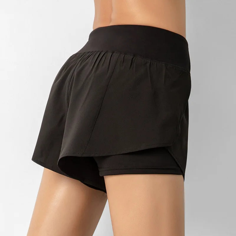 Shorts de SportDouble Couche, Running, Yoga, Été, Gym, Fitness et Jogging