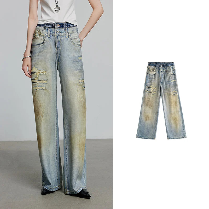 Jean long femme coupe droite