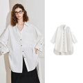 Chemise mi-longue femme à manches 3/4 – poches