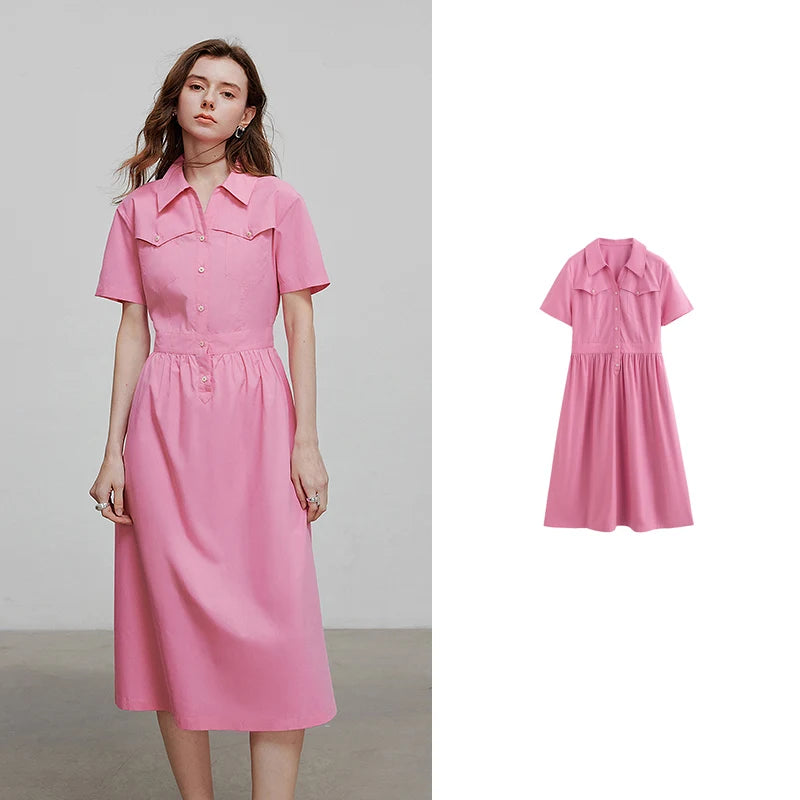 Robe femme élégante d’été coupe fluide chic et raffinée
