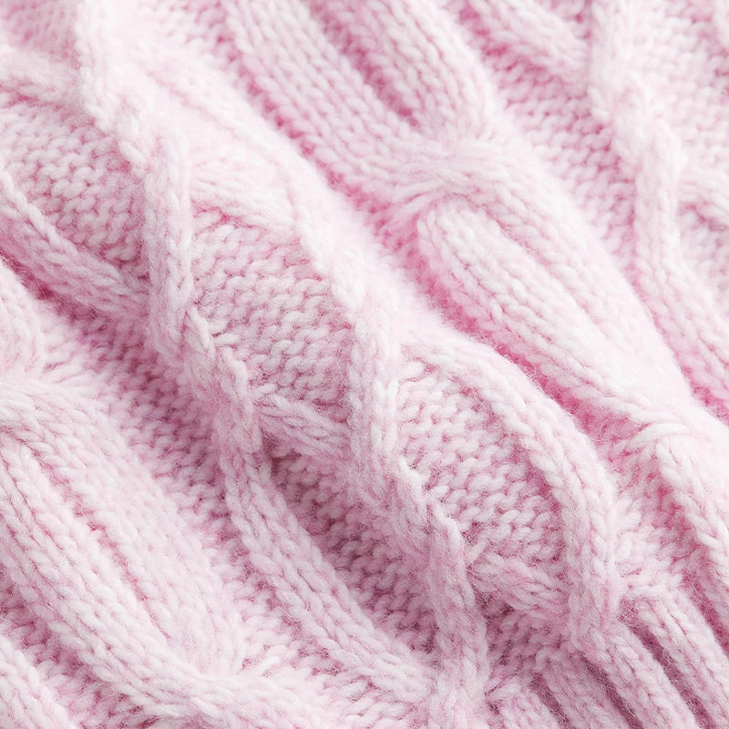 Women's Soft Pink Sweater – Crew Neck Knit Pullover