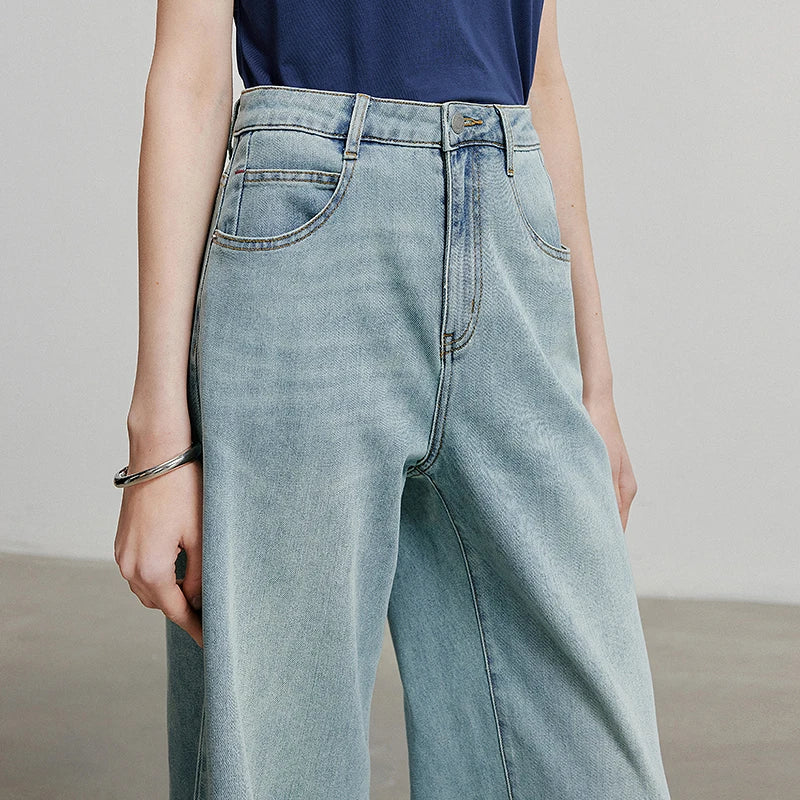 Jean long femme coupe casual
