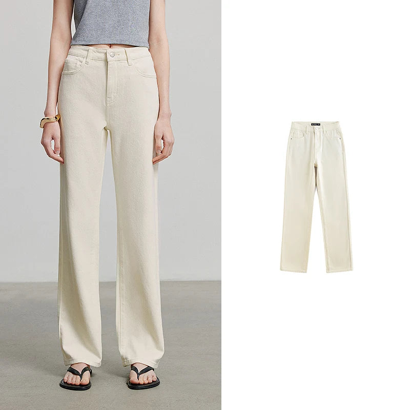 Jean long femme coupe droite