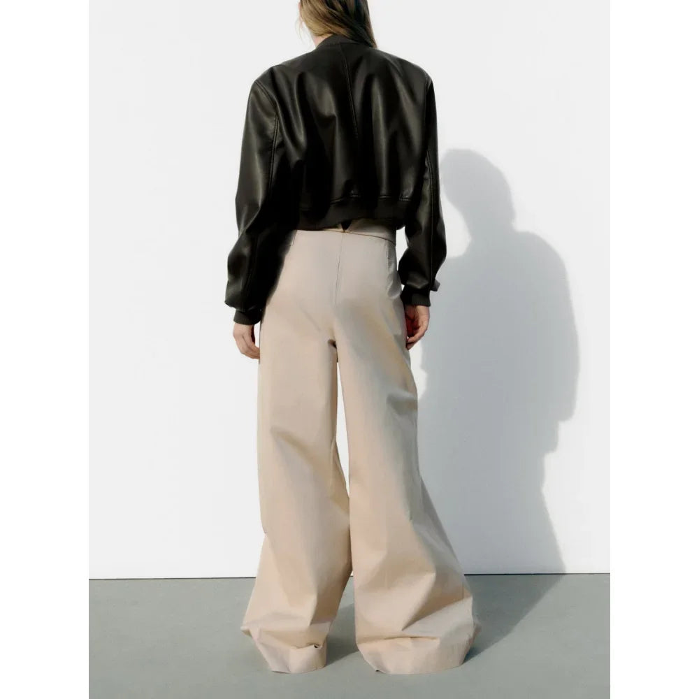 Elegant Long-Sleeved Bomber Jacket