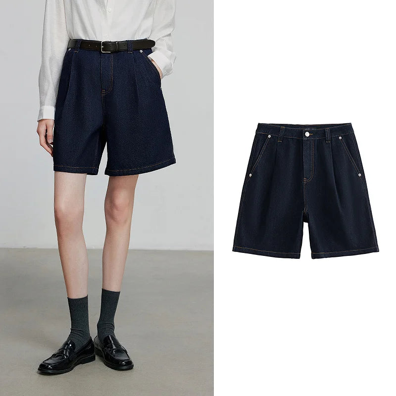 Short en jean femme coupe casual