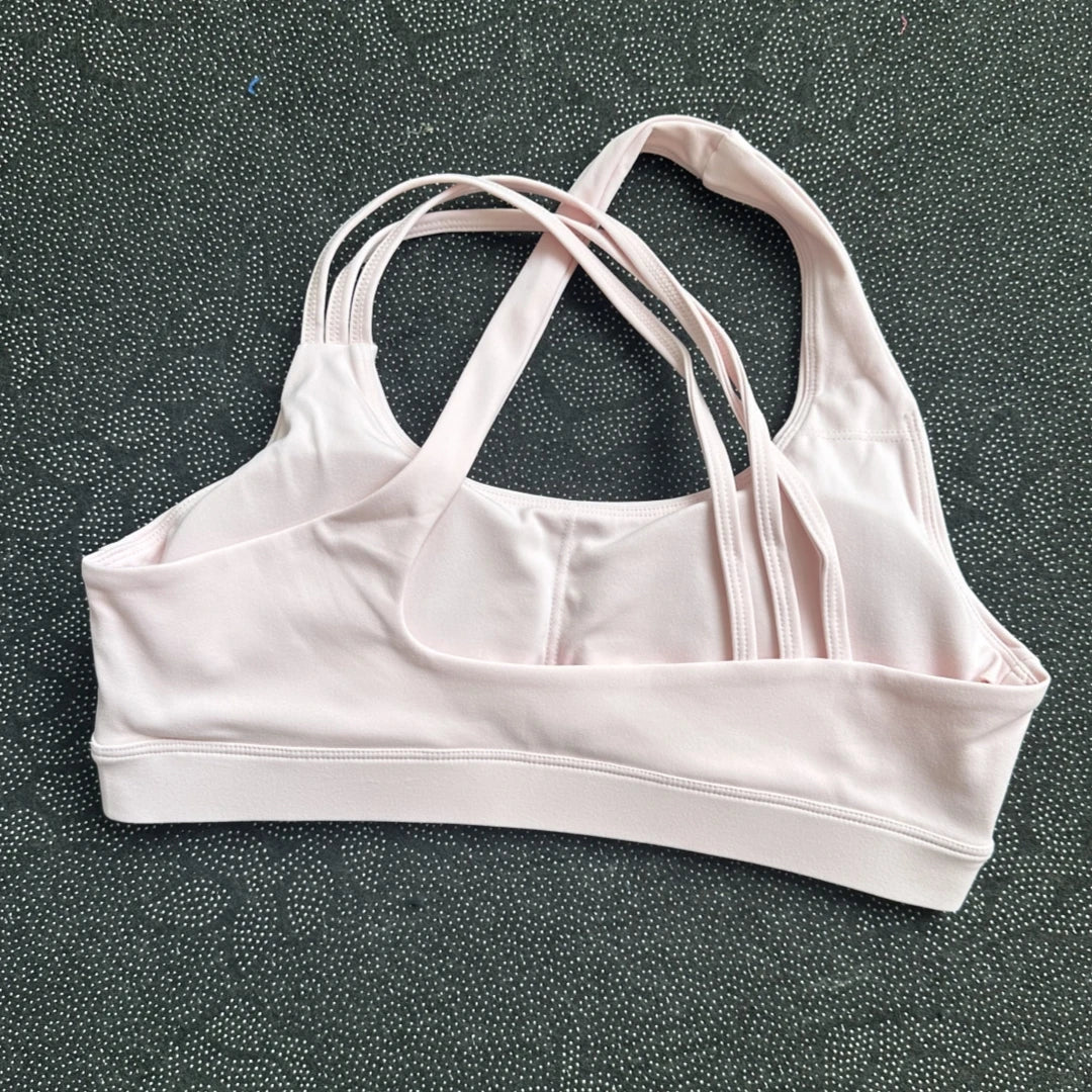 Brassière de sport croisée dos nageur, maintien fort, coques amovibles