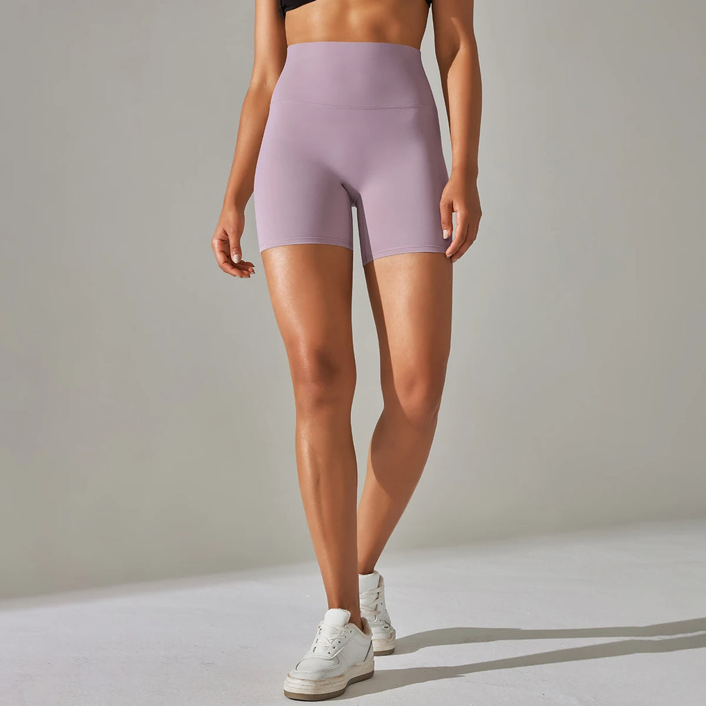 Short de sport femme taille haute effet gainant