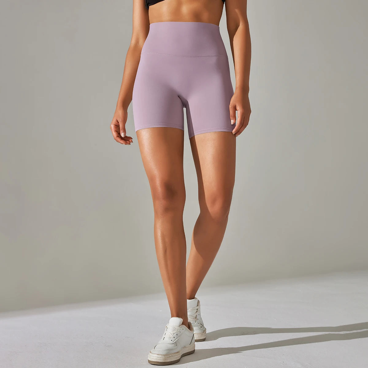 Short de sport femme taille haute effet gainant