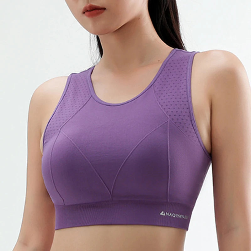 Brassière de Sport pour Femme Maintien Anti-Relâchement, Rembourrage Amovible, Absorbante et Respirante