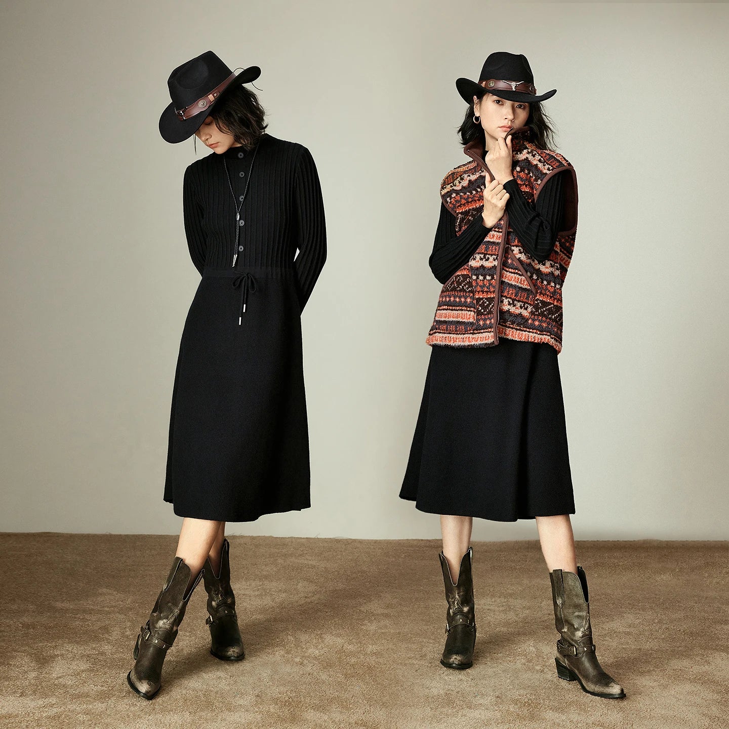 Robe Pull Femme – Maille Épaisse, Coupe Slim et Affinante, Noir Élégant