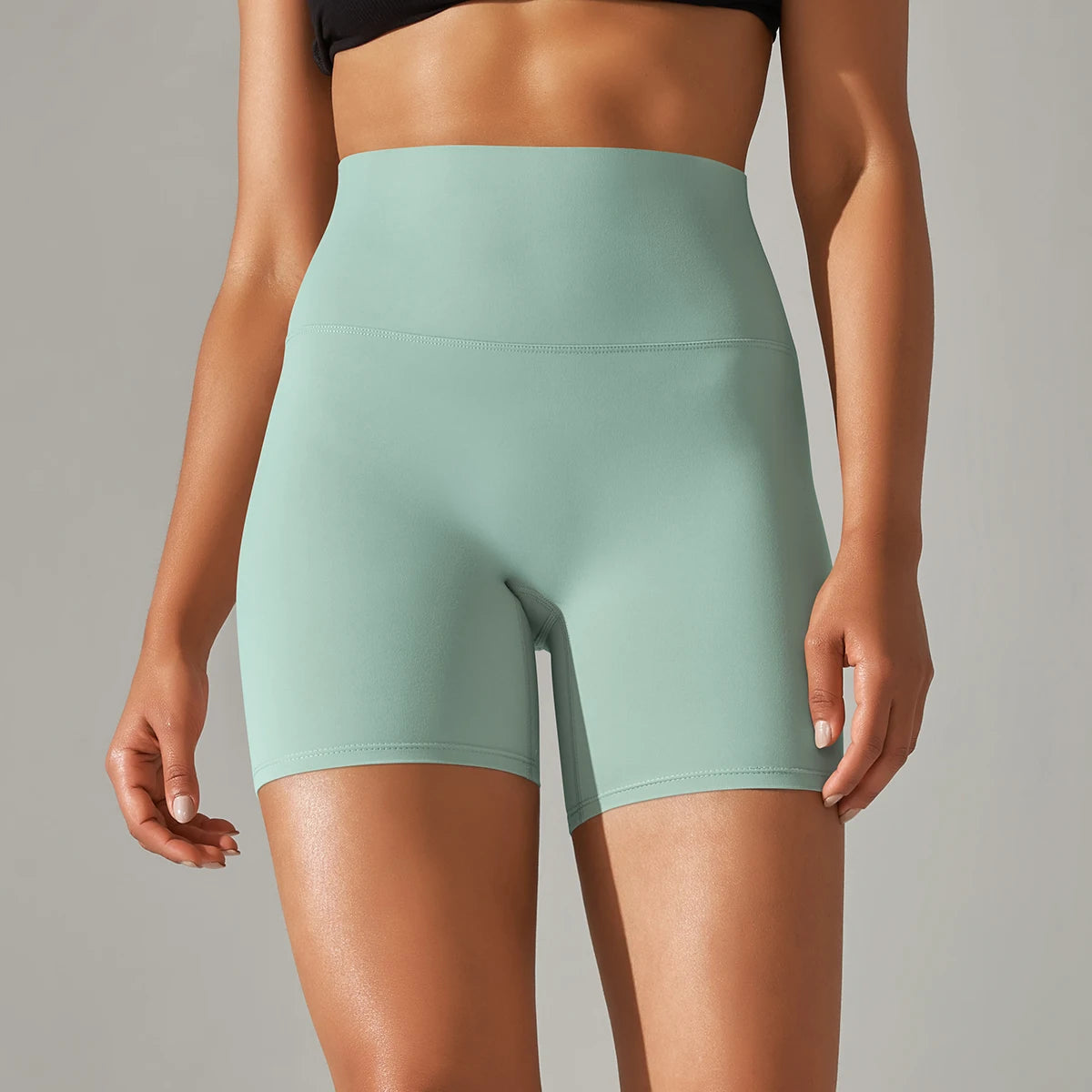 Women's High-Waisted Seamless Breathable Yoga Shorts