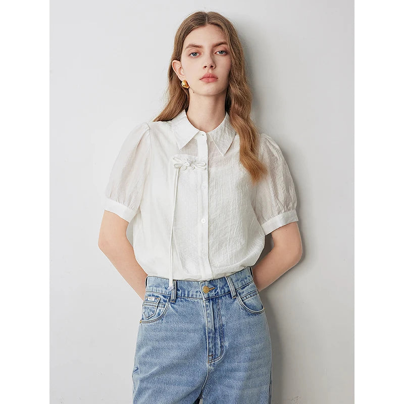 Chemise femme manches courtes en Polyamide