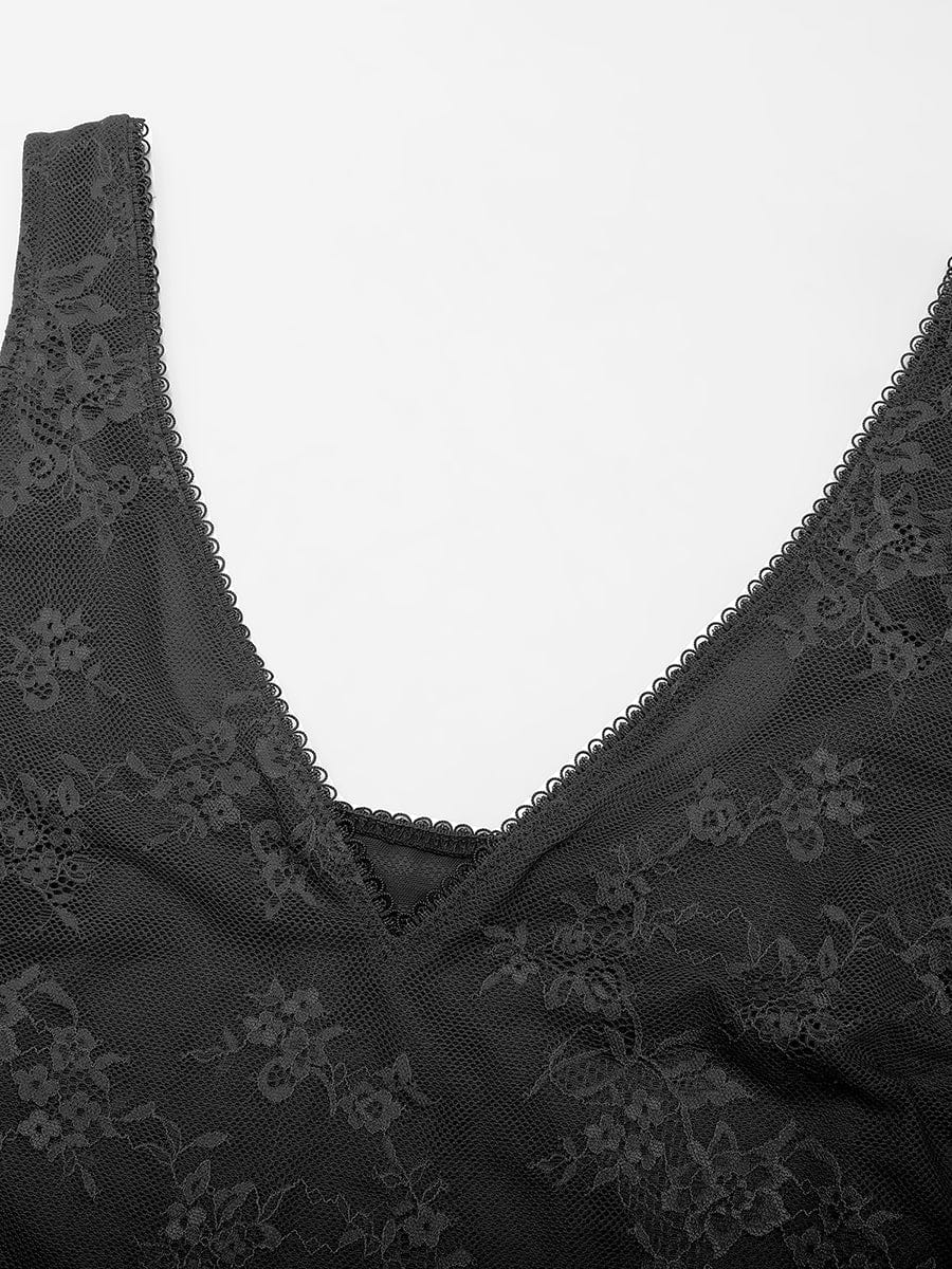 Wholesale Seamless Sexy Deep V-Neck Lace Shaping Thong Bodysuit