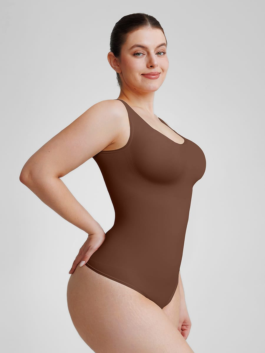 Wholesale🌿 Eco-friendly Seamless Outerwear Belly Control Thong Bodysuit SPU
